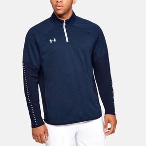 Under Armour Men's Navy Blue 1/4 Zip Qualifier Hybrid Warm-Up Jacket XL